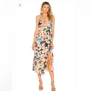 Ombré Floral Wrap Dress